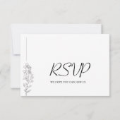 Carte de réponse de mariage minimaliste Larkspur (Dos)