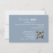 Carte de réponse de mariage minimaliste moderne