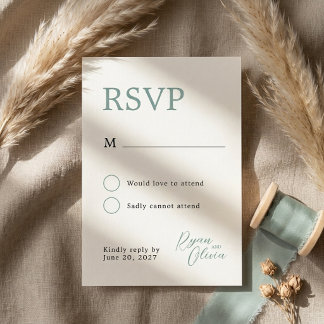 Carte de réponse de mariage minimaliste moderne iv