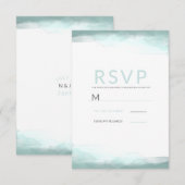 Carte de réponse de mariage moderne à l'aquarelle  (Devant / Derrière)