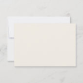 Carte de réponse de mariage moderne au lys calla b (Dos)