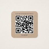 Carte de réponse de mariage moderne avec code QR R (Dos)