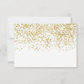 Carte de réponse de mariage moderne avec confettis (Dos)