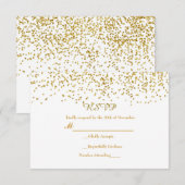 Carte de réponse de mariage moderne avec confettis (Devant / Derrière)