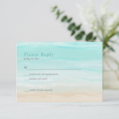 Carte de réponse de mariage moderne et abstrait de (Debout devant)