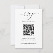 Carte de réponse de mariage moderne luxe élégant é (Devant)