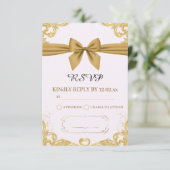 Carte de réponse de mariage moderne organique (Debout devant)