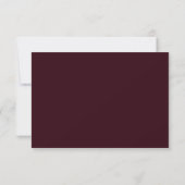 Carte de réponse de mariage Moderne Plum (Dos)