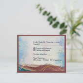 Carte de réponse de mariage Navy Silver Gold (Debout devant)
