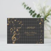 Carte de réponse de mariage Notes de musique Harle (Debout devant)
