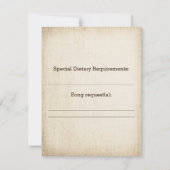 Carte de réponse de mariage Oiseaux fantaisistes a (Dos)