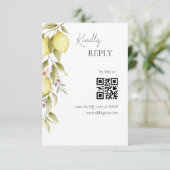 Carte de réponse de mariage Olive Orchard (Debout devant)