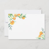 Carte de réponse de mariage - Orange Citron (Dos)