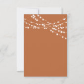 Carte de réponse de mariage orange rustique (Dos)