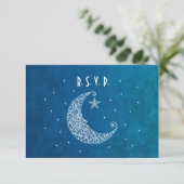 Carte de réponse de mariage Over the Moon (Debout devant)