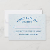 Carte de réponse de mariage Over the Moon (Dos)