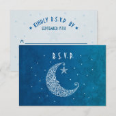 Carte de réponse de mariage Over the Moon (Devant / Derrière)