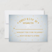 Carte de réponse de mariage Over the Moon II (Dos)