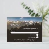 Carte de réponse de mariage Painted Mountains (Debout devant)