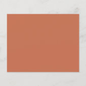 Carte de réponse de mariage pas chère Terracotta B (Dos)
