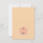 Carte de réponse de mariage Peach Fuzz (Dos)