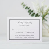 Carte de réponse de mariage Pearl Shimmer (Debout devant)