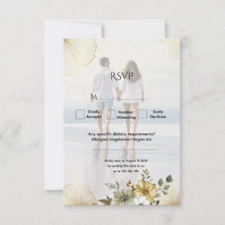 Carte de réponse de mariage personnalisée avec pho