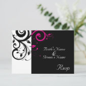 Carte de réponse de mariage petit tourbillon magen (Debout devant)