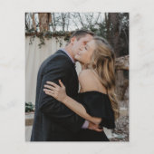 Carte de réponse de mariage photo budget (Dos)