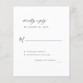 Carte de réponse de mariage photo budget (Devant)