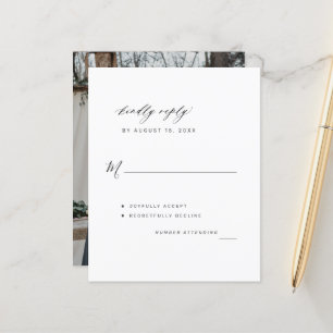 Carte de réponse de mariage photo budget