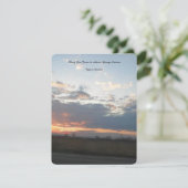 Carte de réponse de mariage photo coucher de solei (Debout devant)