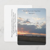 Carte de réponse de mariage photo coucher de solei (Devant / Derrière)
