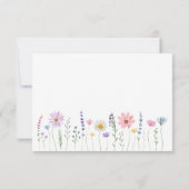 Carte de réponse de mariage pour jardin de fleurs (Dos)