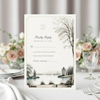 Carte de réponse de mariage pour jardin secret de