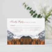 Carte de réponse de mariage pour la forêt de terre (Debout devant)