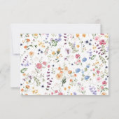Carte de réponse de mariage pour un joli jardin fl (Dos)