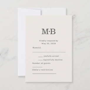 Carte de réponse de mariage pour une fugue amoureu
