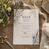 Carte de réponse de mariage Prairie de fleurs sauv