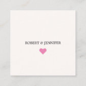 Carte de réponse de mariage QR Code élégante, répo (Dos)