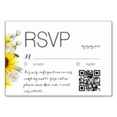 Carte de réponse de mariage QR code rose aquarelle (Devant)