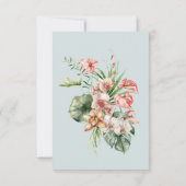 Carte de réponse de mariage QR Code Tropical Éléga (Dos)