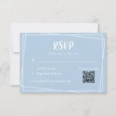 Carte de réponse de mariage QR de style écriture b (Devant)