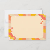 Carte de réponse de mariage rétro groovy rose et o (Dos)