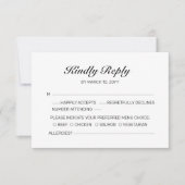 Carte de réponse de mariage Romance de Plage (Devant)