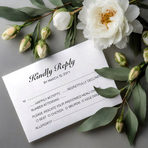 Carte de réponse de mariage Romance de plage