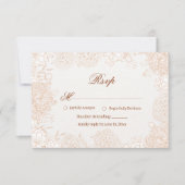 Carte de réponse de mariage romantique neutre avec (Devant)