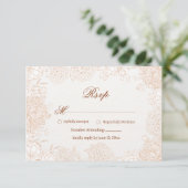 Carte de réponse de mariage romantique neutre avec (Debout devant)