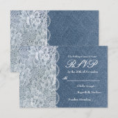 Carte de réponse de mariage Romantisme rustique De (Devant / Derrière)