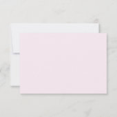 Carte de réponse de mariage rose classique (Dos)